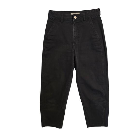 Everlane Pants - Everlane The Utility Barrel Pant Womens Size 2 Black Cropped High Rise Casual